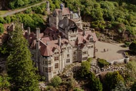 An aerial view of Cragside House. Picture: Callum Thompson/National Trust
