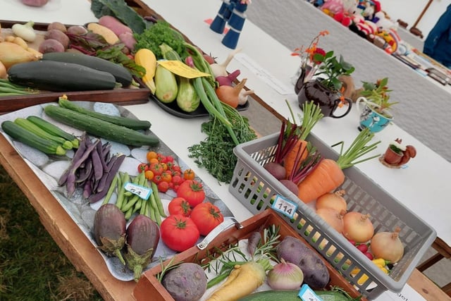 Many entries for the best fruit and vegetables.