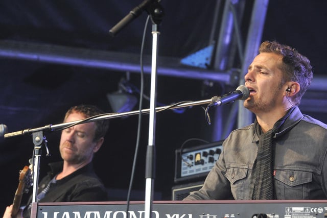Toploader performing at Alnwick during the 2014 Simple Minds concert.