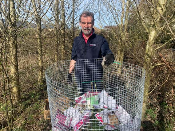 Westgate Labs founding director David Booth busy with composting.