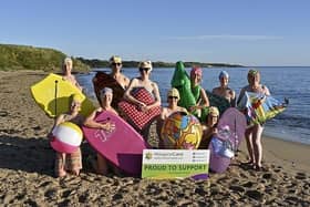 Rothbury WI members prepare for their skinny dip. Picture: Margaret Whittaker