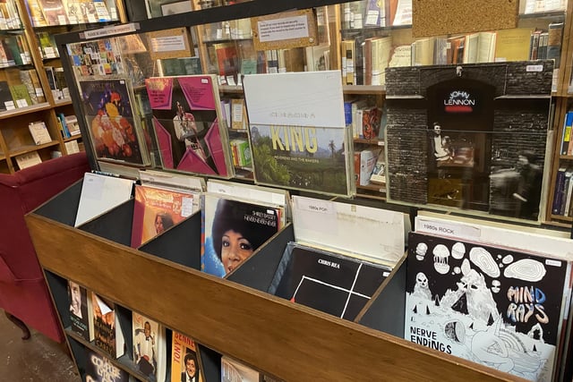 There's more than just books up for grabs in Barter Books. Second hand records from music legends can also be picked up.