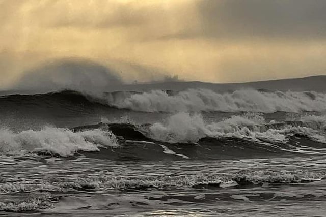 As the weather had dropped, the sea and sky has started looking extremely stormy.