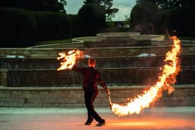 Fire jugglers at The Alnwick Garden.