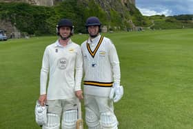 Bailey and Cody Brogden from Australia batted together for the first time for Bamburgh Cricket Club. Picture: Bamburgh Cricket Club