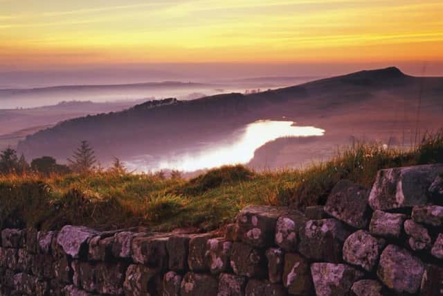 Hadrian's Wall and Crag Lough.