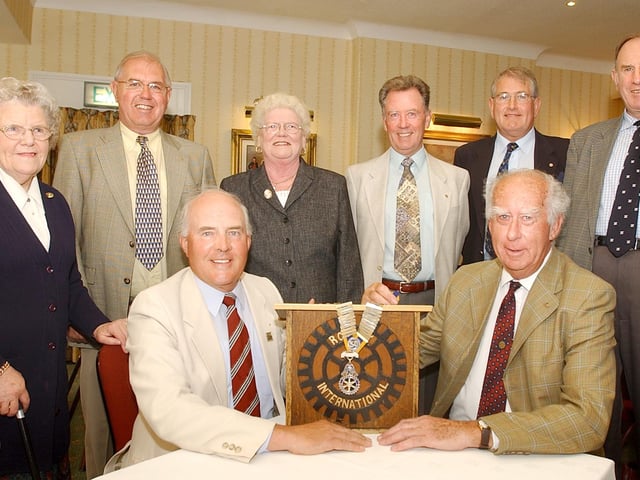 ALNWICK ROTARY CLUB, GEORGE STOKOE, PETER MCILROY AND NEW MEMBERS