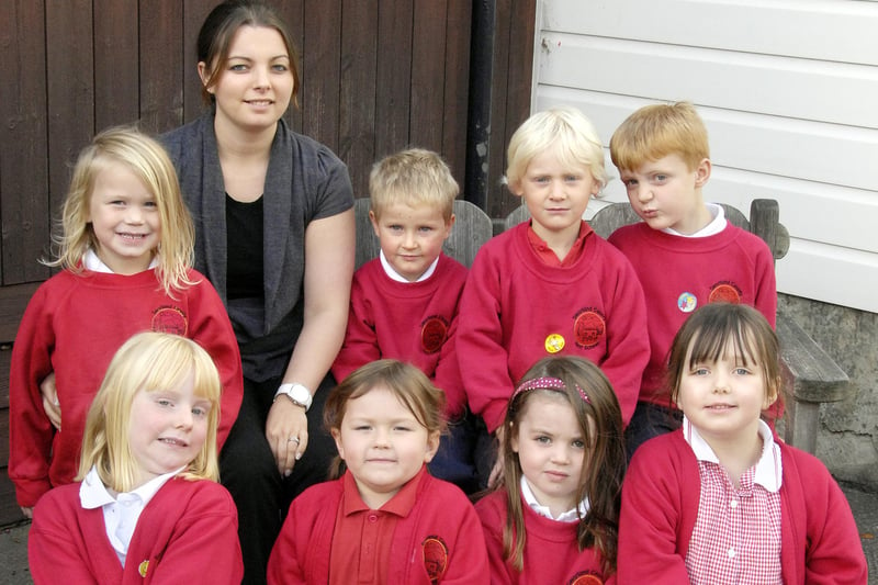 New starters at Swarland First School in September 2007.
