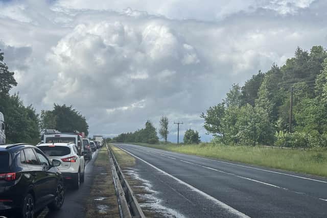 Traffic at a standstill on the A1. Picture: Alan Hughes