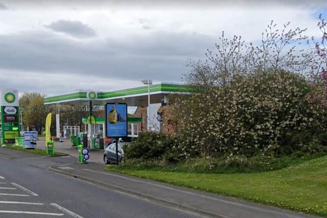 The incident happened at the BP Garage in Morpeth Road, Ashington. Image copyright Google Maps.