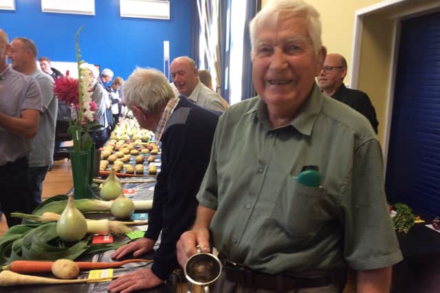 Dave Trotter, 91, the oldest exhibitor at the 2019 show.
