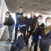 Students from Cramlington Learning Village painted the panels with graffiti artist John Craggs and youth coordinator Joe Eltringham.