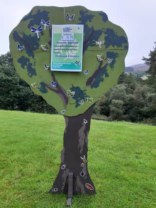 A tree created by Rosie Stacey to advertise the event, which will be installed outside the Jubilee Hall.