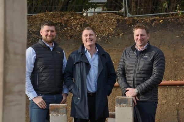Ida Homes directors, from left, Tom Bell, Jerry Ellis and Charlie Maling-Dunn on site in Morpeth.