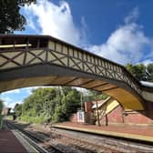 Cullercoats Metro station footbridge. (Photo by Nexus)