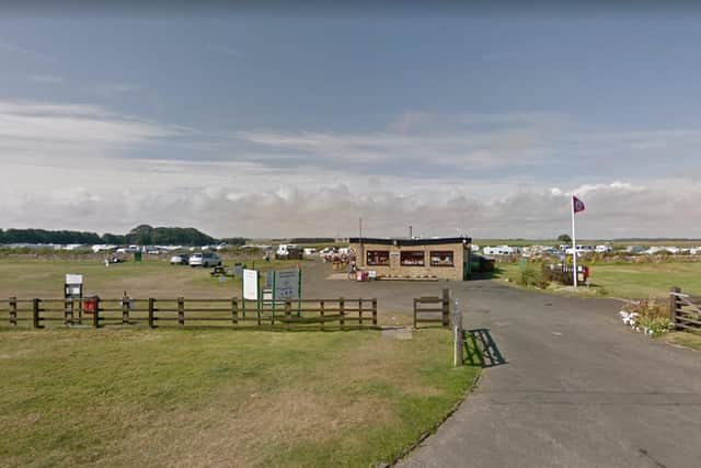 The Beadnell Bay site operated by The Camping and Caravanning Club.