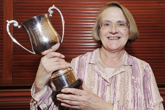 Eileen Duncan was presented with the Service to Sport trophy.
