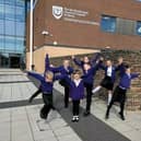 Pupils from the newly demerged Bishop’s Primary School celebrate the start of term.