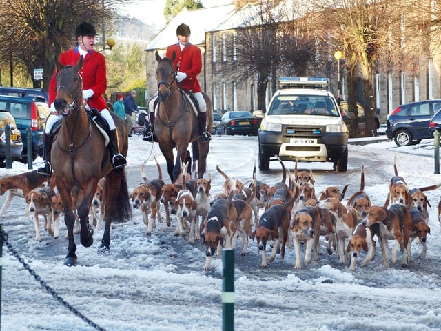 PERCY HUNT NEW YEAR'S DAY MEET AT ALNWICK CASTLE