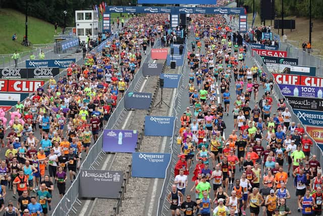 Taking on the 40th Great North Run. Picture: Raoul Dixon/NNP.