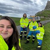Station officer Molly Luke, Andrew Mundy, deputy station officer Kirsty Johnson and Rebecca Naylor. Picture: Holy Island Coastguard