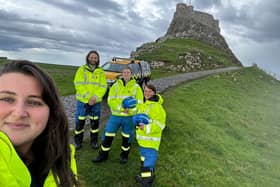 Station officer Molly Luke, Andrew Mundy, deputy station officer Kirsty Johnson and Rebecca Naylor. Picture: Holy Island Coastguard