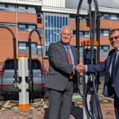 Cllr Glen Sanderson, Northumberland County Council leader, with David Mitchell, director of UK Power Networks Services.
