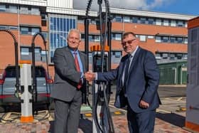 Cllr Glen Sanderson, Northumberland County Council leader, with David Mitchell, director of UK Power Networks Services.
