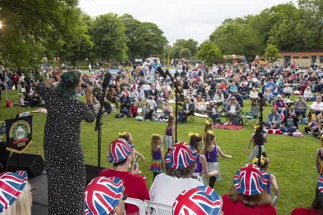 There was a large crowd at Blyth's Jubilee Picnic in the Park.