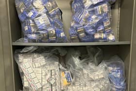Items seized in Killingworth, North Tyneside.