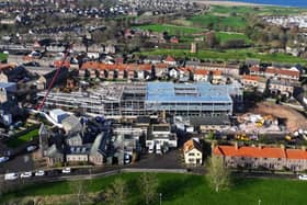 An aerial view of work taking place at the new Berwick hospital site. Picture by www.someseedifferent.com