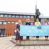 From left, Coun Wendy Pattison, Mandy Young (Stop Smoking service), Alisa Rutter, Katie Taylor (Stop Smoking service), Kerry Lynch (Senior Public Health Manager at Northumberland County Council). Picture by Elliot Nichol.