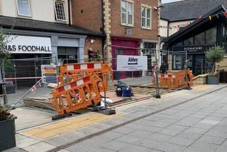 Work has started on a new outdoor seating area for Barluga in Morpeth.