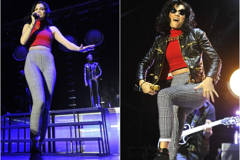 Sassy lassie Jessie J performing in the Pastures beneath Alnwick Castle on Saturday, August 25, 2012.