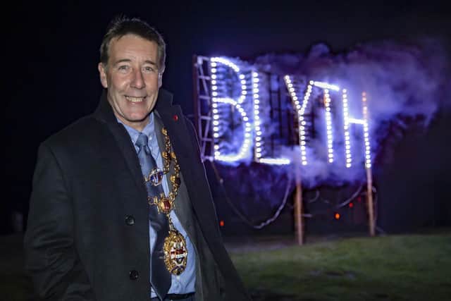 Mayor Warren Taylor at the 2019 fireworks display.