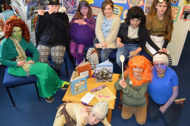 World Book Day celebrations. Lindisfarne Middle School in Alnwick winners and runners up.