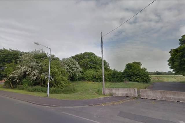 The site of a proposed children's care home in Hadston.
