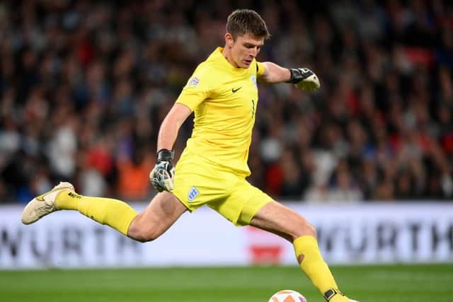 Nick Pope had a disappointing night with England against Germany (Photo by Shaun Botterill/Getty Images)