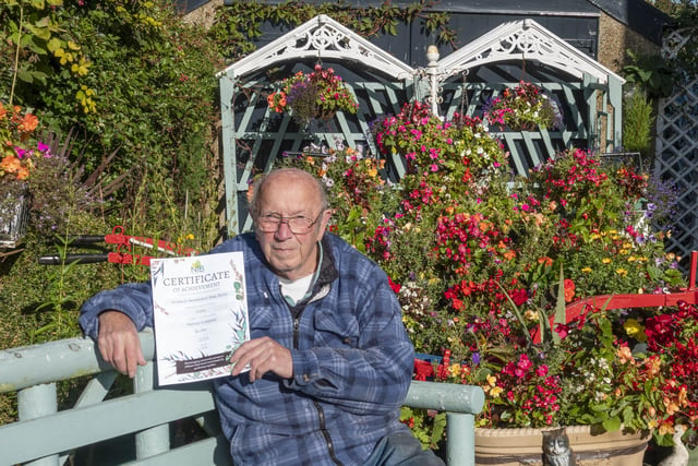 The best private garden award went to George Turner for his display on Swansfield Park Road.