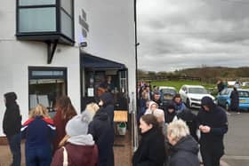 The queue outside The Harbour View on Good Friday in 2023. (Photo by National World)
