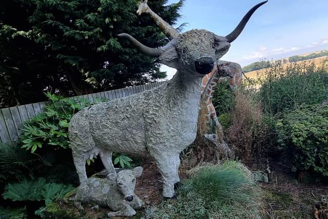 The garden has a wide range of concrete animals. Picture courtesy of Hansons Auctioneers.
