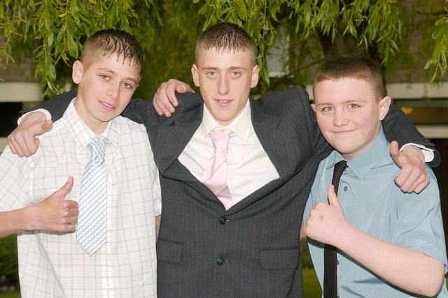Lads looking forward to Coquet High School's 2007 prom.