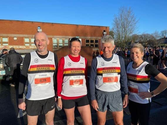 Alnwick Harriers who contested the Carlisle to Brampton 10k last weekend.