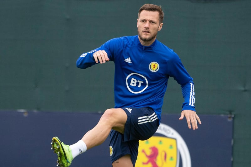 Replaced Robertson and went in at left centre-back as Scotland sought to protect the lead.