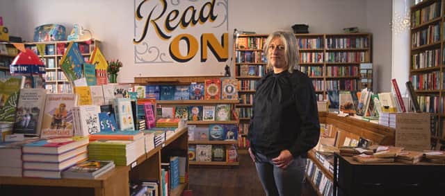 Helen Stanton in her Corbridge bookshop. Picture: Discover Our Land.