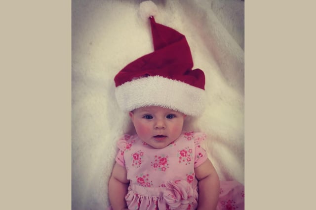 Sadie-Jai Ashburn, age 6 months, ready to celebrate Christmas.