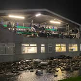 Significant damage was caused at the ATS tyre centre in Morpeth. Picture courtesy of Northumberland County Council.