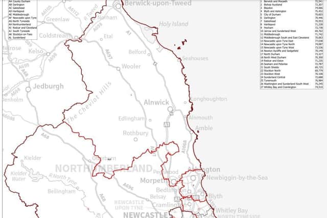 New constituency boundary proposals.