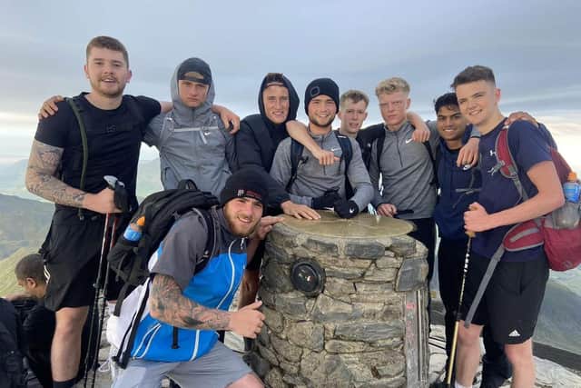 The group at the top of Snowdon in Wales.