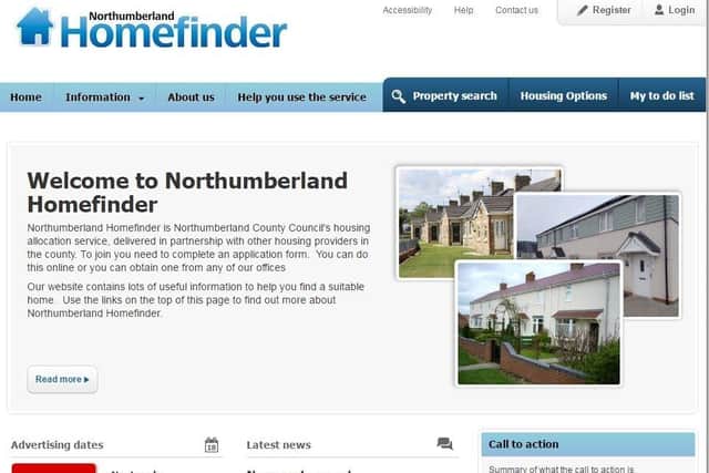 Northumberland Homefinder.